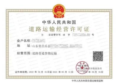 山東省首張道路普通貨物運(yùn)輸電子證照成功發(fā)放